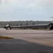 B-1B Lancers assigned to the 34th Expeditionary Bomb Squadron take off in support of a BTF 25-1 training mission Feb. 10, 2025