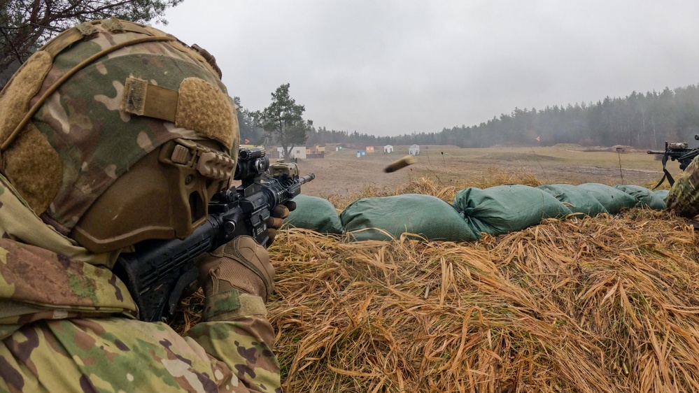 Ghost Troop, 2nd Squadron, 2nd Cavalry Regiment execute an ambush squad live-fire at Grafenwöhr Training Area