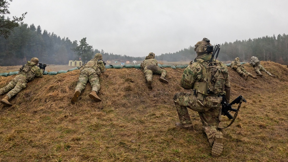 Ghost Troop, 2nd Squadron, 2nd Cavalry Regiment execute an ambush squad live-fire at Grafenwöhr Training Area