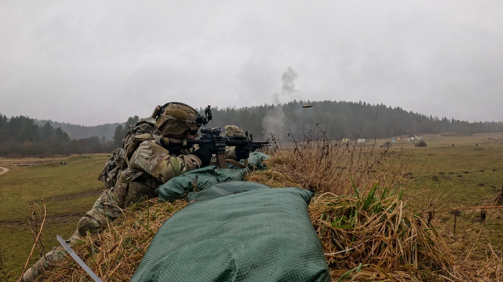 Ghost Troop, 2nd Squadron, 2nd Cavalry Regiment execute an ambush squad live-fire at Grafenwöhr Training Area