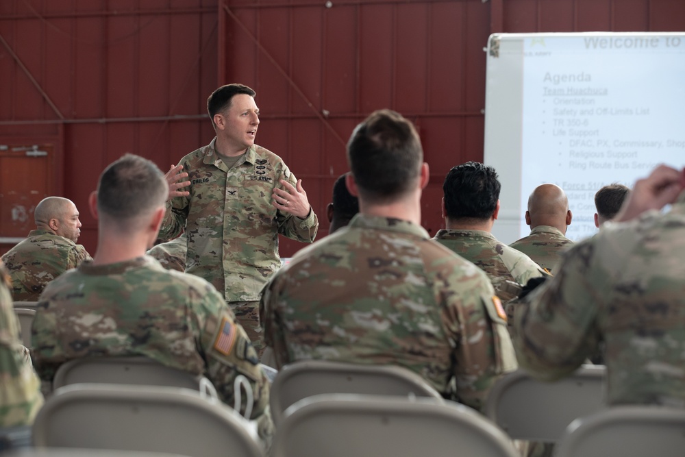 10th Mountain Division arrival at Fort. Huachuca
