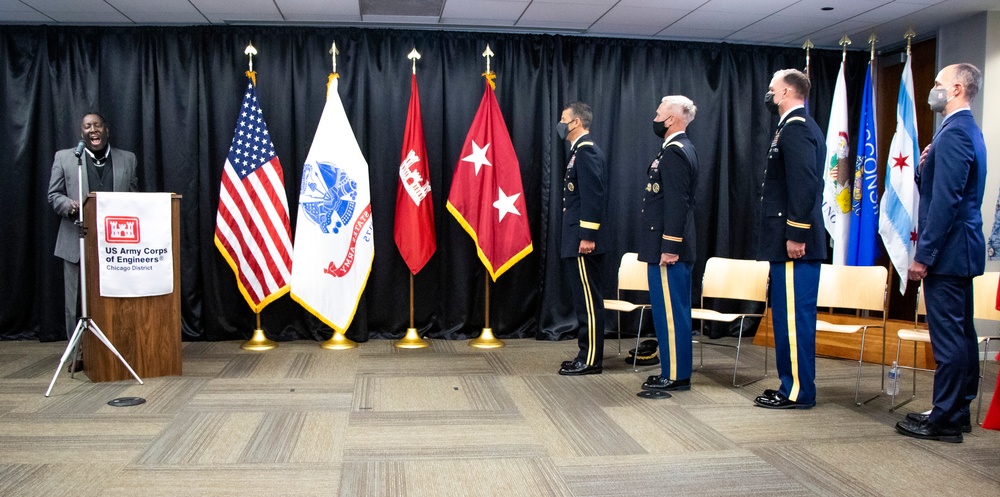 Mike Jones, USACE Chicago Admin at the 2020 Change of Command