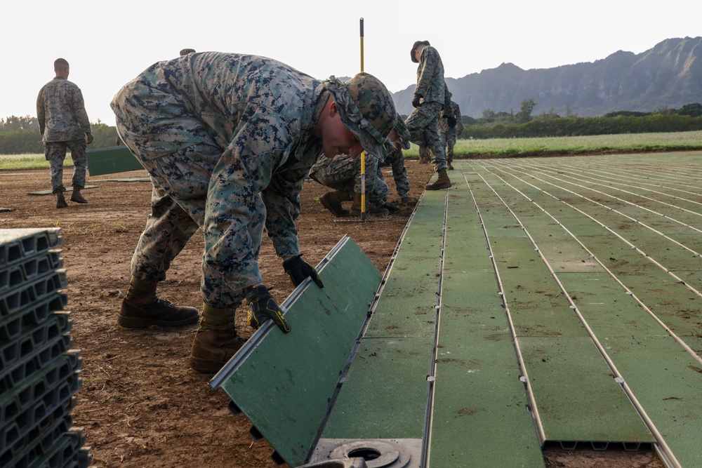 U.S. Marines and U.S. Air Force National Guard setup a FARP during a joint field exercise