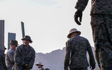 U.S. Marines and U.S. Air Force National Guard setup a FARP during a joint field exercise