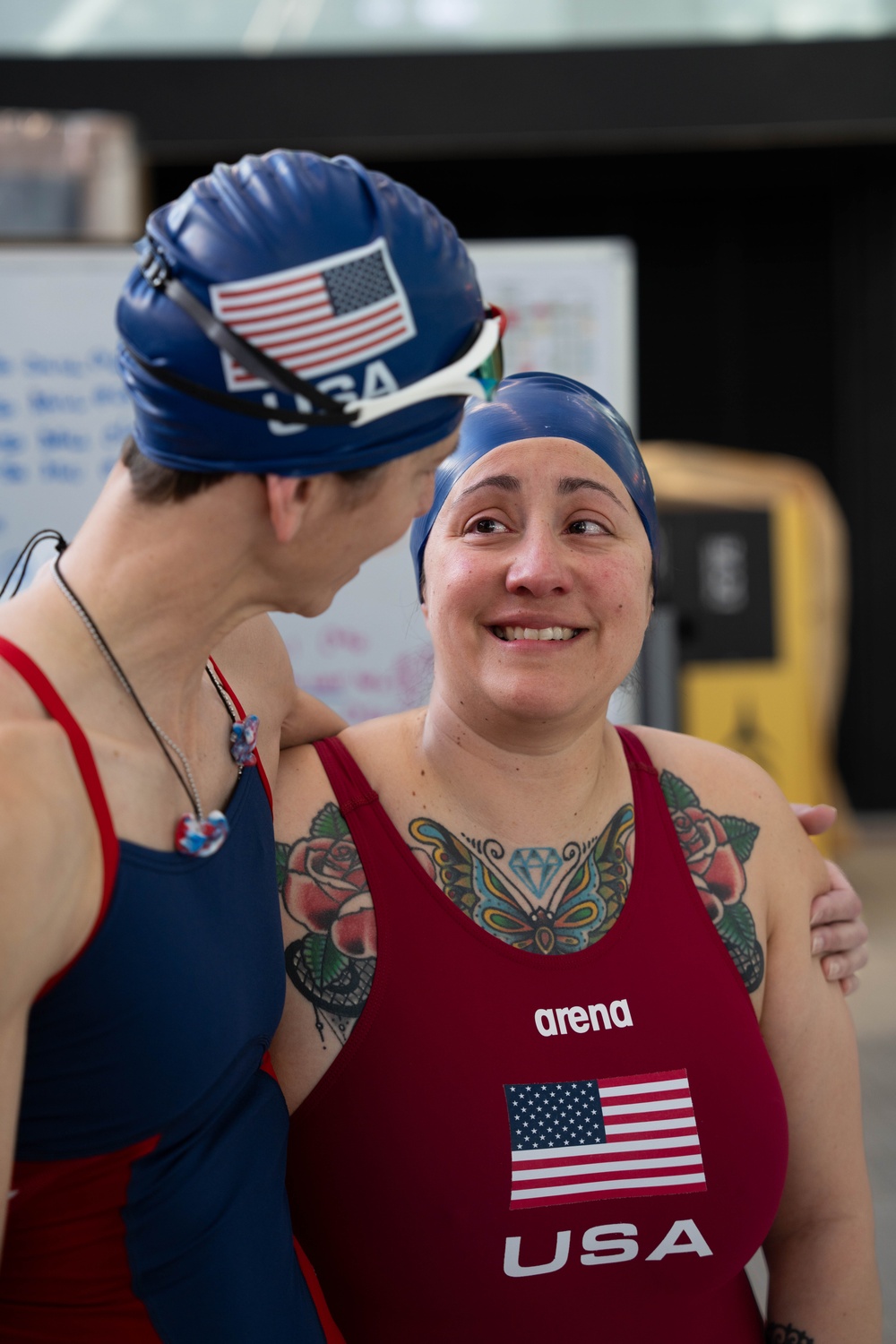 Team US | IG 25 | Invictus Games | Swimming | Marine Corps Maj Ashley Christman | Air Force MSgt Blanca Baquero-Cruz