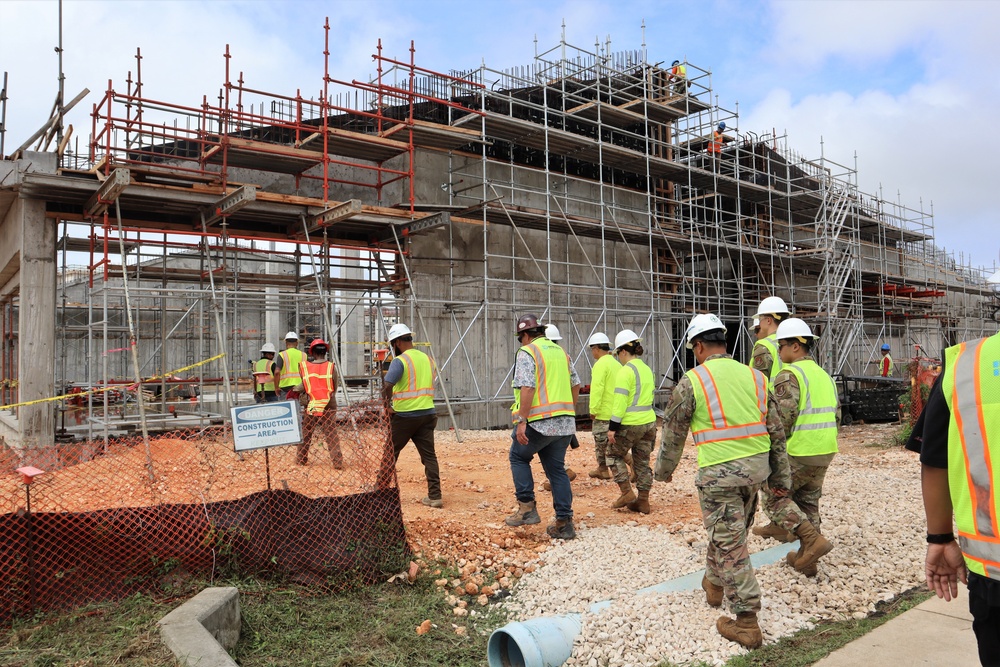 OICC MCM Takes Air Force Engineering Personnel on a Tour of Camp Blaz Construction Projects