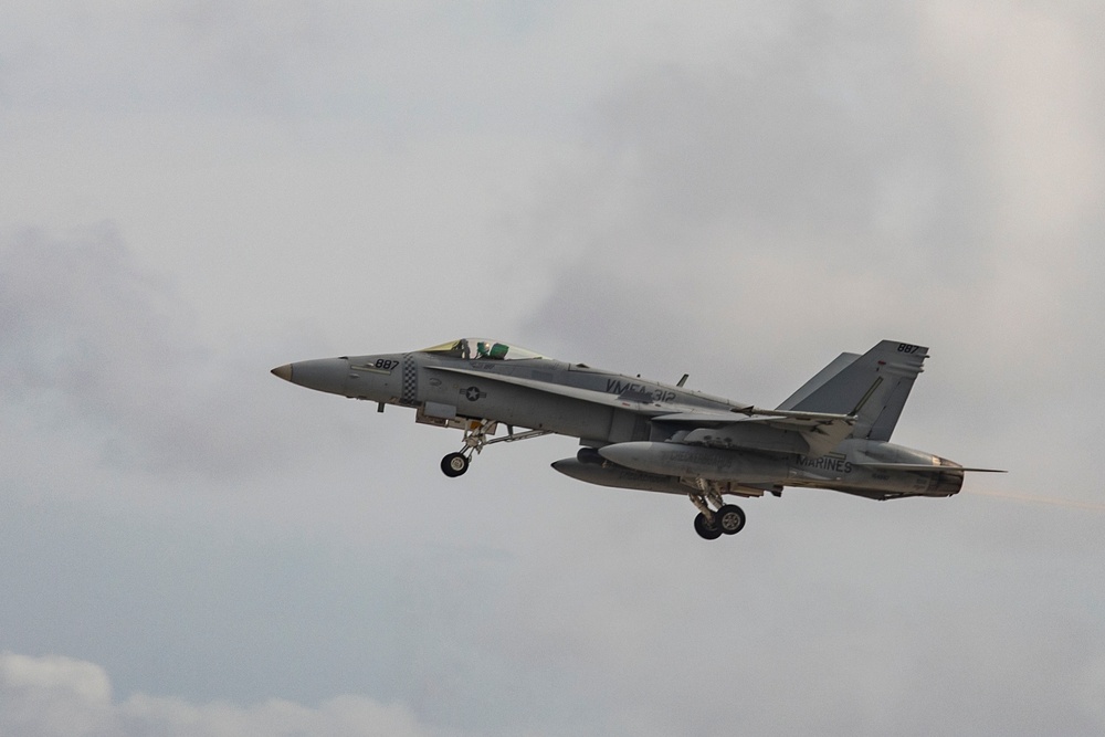 Marine Hornets take off during Cope North 25