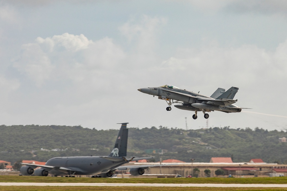 Marine Hornets take off during Cope North 25