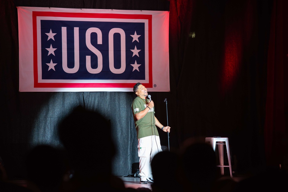 Comedian Jo Koy performs in Guam during USO comedy tour