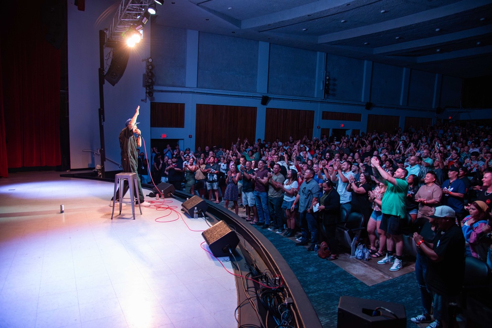 Comedian Jo Koy performs in Guam during USO comedy tour