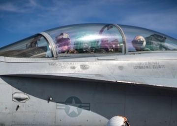 U.S. Marine Corps F/A-18s take off for Cope North 25