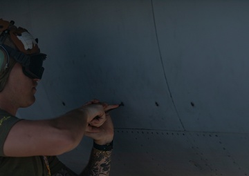 U.S. Marine Corps F/A-18s take off for Cope North 25