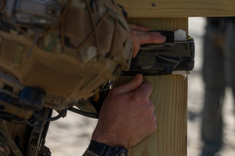 Deployment Training: Marines deploy charges to neutralize objective