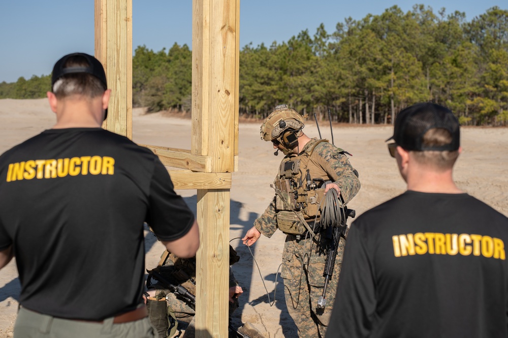 Deployment Training: Marines deploy charges to neutralize objective