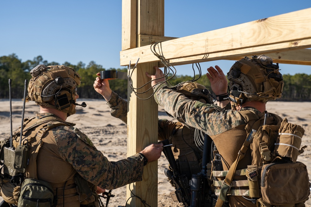 Deployment Training: Marines deploy charges to neutralize objective