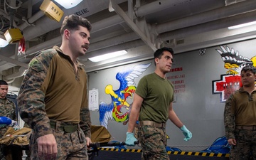 USS America (LHA 6) and 31st Marine Expeditionary Unit Conduct Medical Training