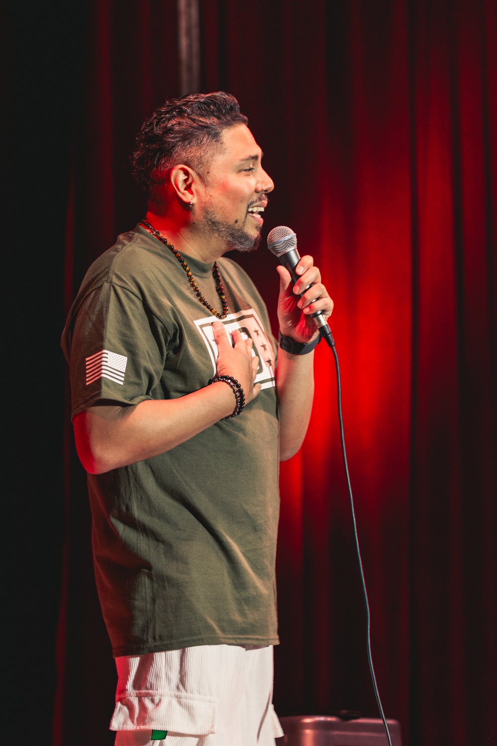 Comedian Jo Koy performs in Guam during USO comedy tour