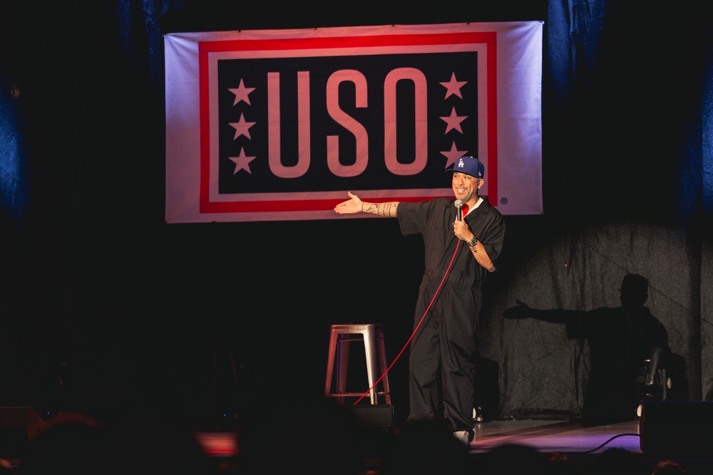 Comedian Jo Koy performs in Guam during USO comedy tour