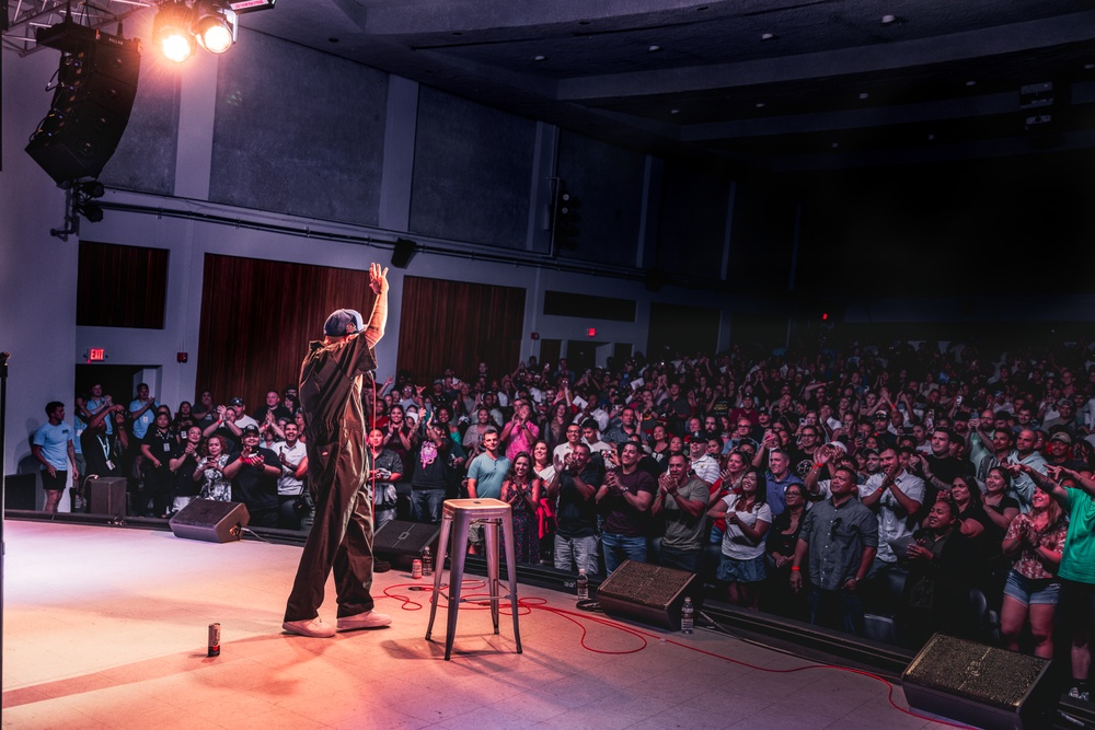 Comedian Jo Koy performs in Guam during USO comedy tour