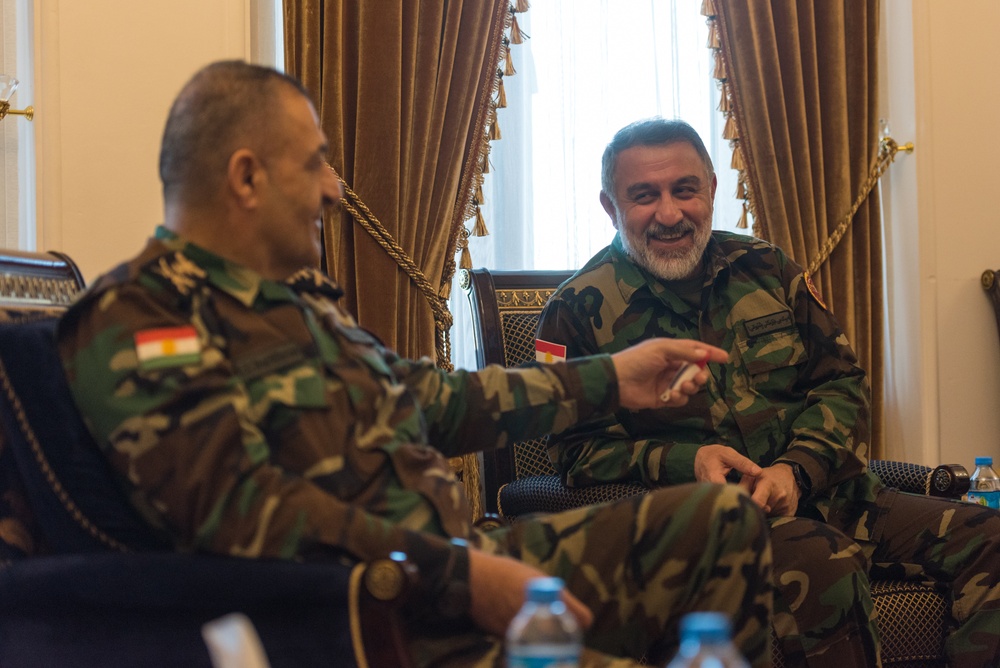 Coalition Advisors Look Ahead with Peshmerga 1st Support Forces Command