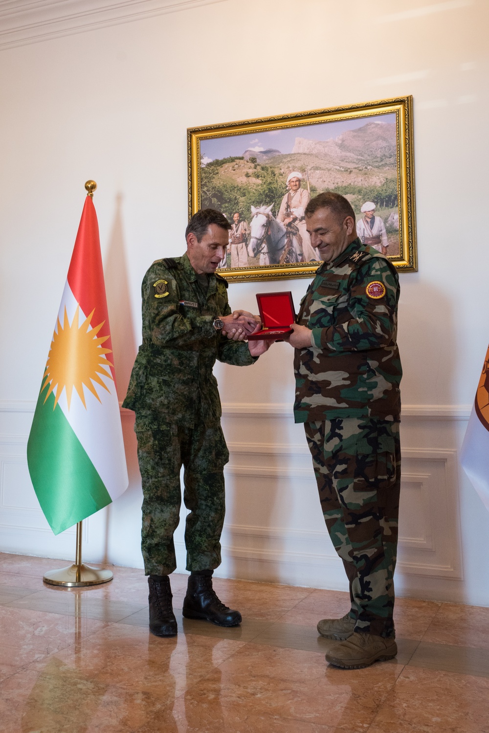 Coalition Advisors Look Ahead with Peshmerga 1st Support Forces Command