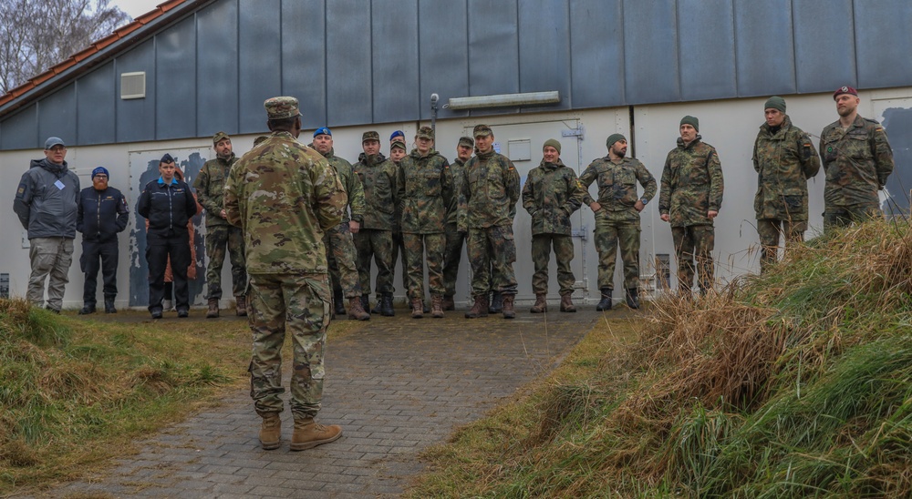 U.S. Army CATC and German Bundeswehr Medical Academy soldiers conduct trauma lane simulation exercise