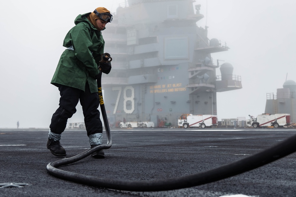 USS Gerald R. Ford (CVN 78) tests AFFF system