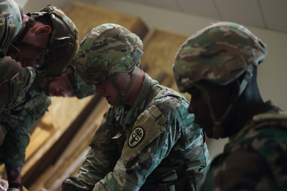 U.S. Army and Ghana Armed Forces medics conduct K9 Tactical Casualty Combat Care Lane