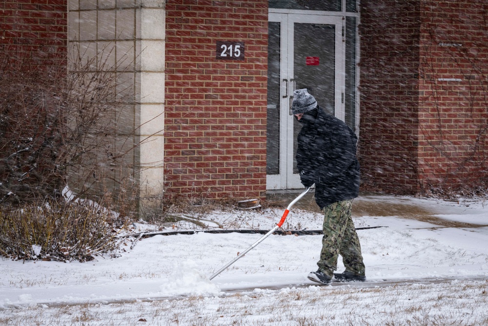 Sailors Clear Snow