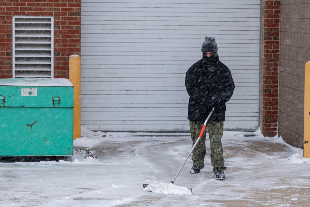 Sailors Clear Snow