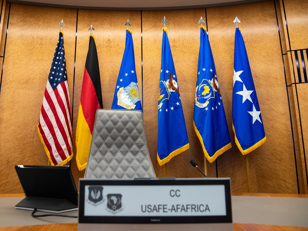 Remodeled USAFE-AFAFRICA Tunner Conference Room highlights AF heritage