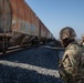 U.S. Soldiers assist CBP with train inspections