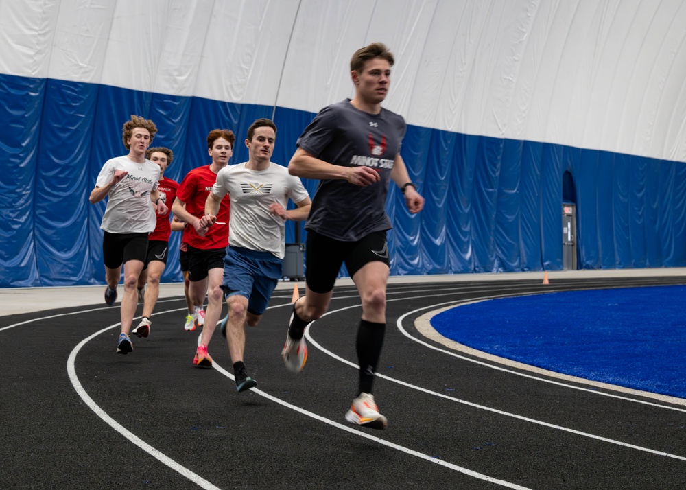 Minot AFB hosts Minot State University track and field team