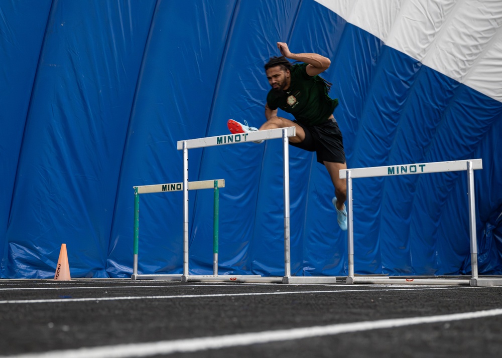 Minot AFB hosts Minot State University track and field team
