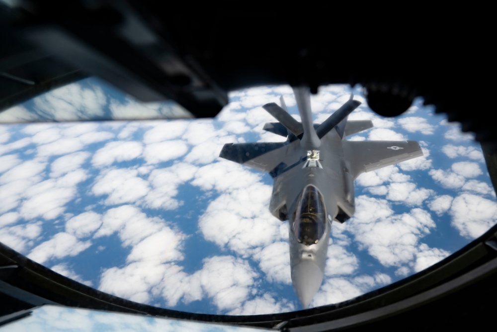 50th Air Refueling Squadron supports F-35 Lightning II Fighters with 84,000 pounds of fuel during Bamboo Eagle 25-1