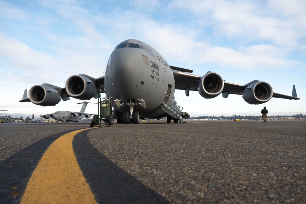 Bamboo Eagle takes off from JBLM