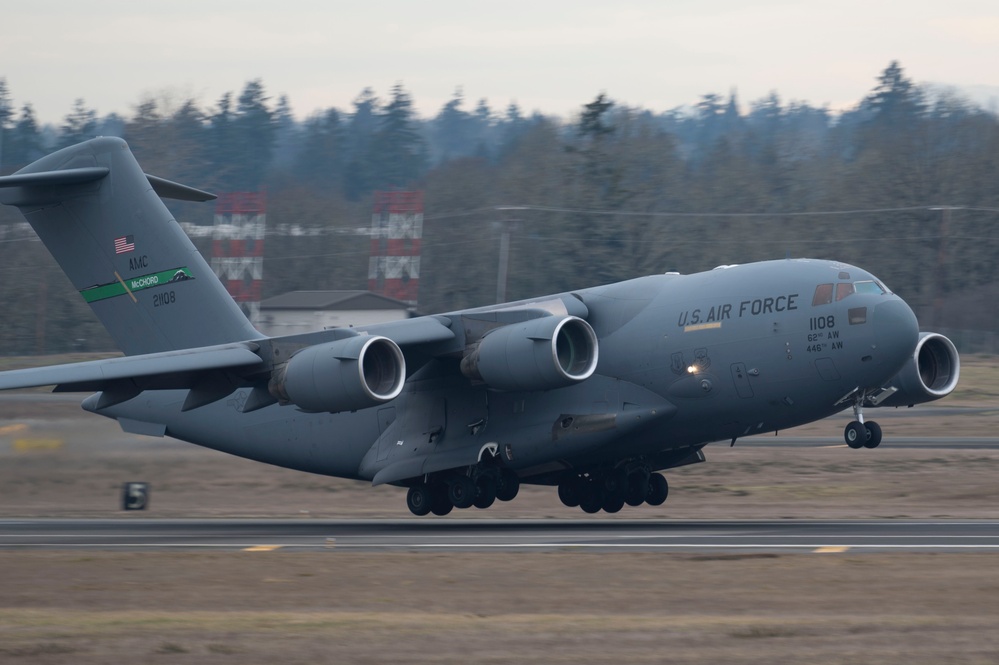 Bamboo Eagle takes off from JBLM