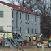 Contractors prepare second World War II-era barracks to be moved at Fort McCoy