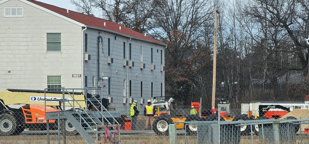 Contractors prepare second World War II-era barracks to be moved at Fort McCoy