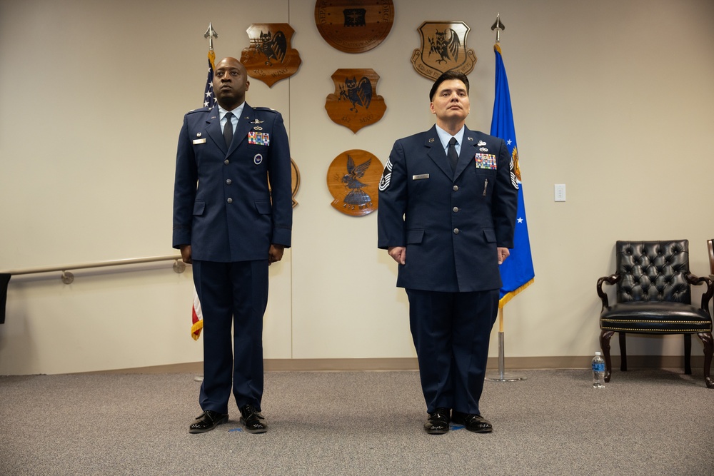 Chief Master Sgt. Arenibar Retires from Active Duty Service