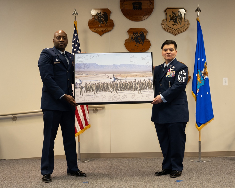 Chief Master Sgt. Arenibar Retires from Active Duty Service