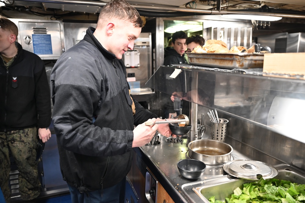 Lunch aboard the USS Newport News (SSN-750)