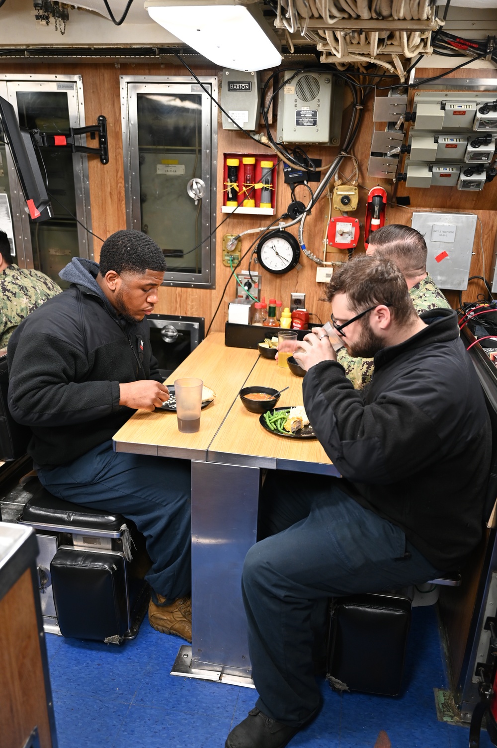 Lunch aboard the USS Newport News (SSN-750)