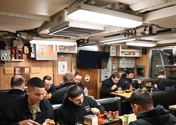 Lunch aboard the USS Newport News (SSN-750)