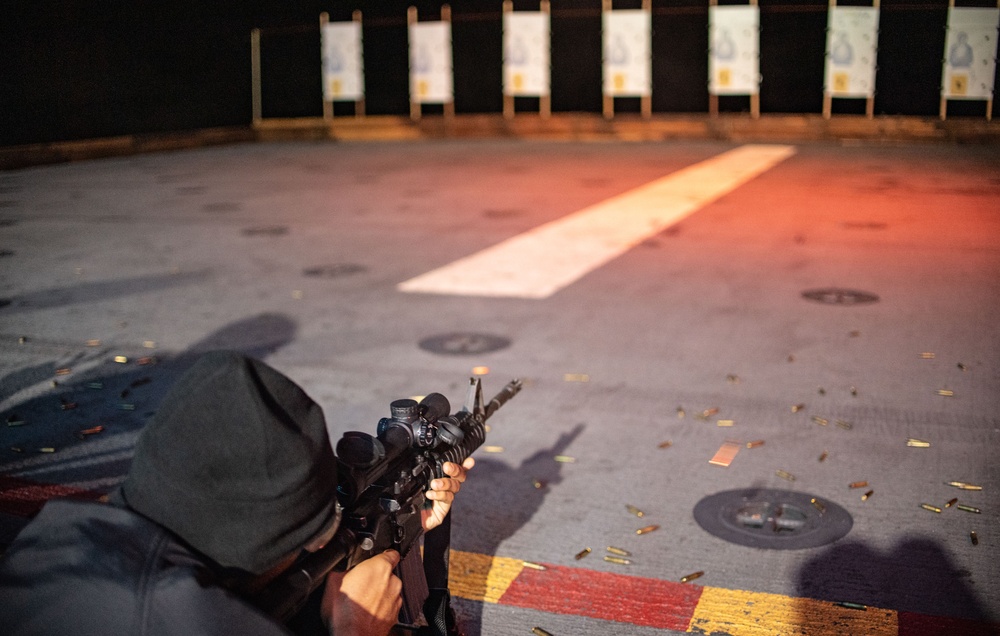 USS America (LHA 6) Conducts Small Arms Gun Shoot