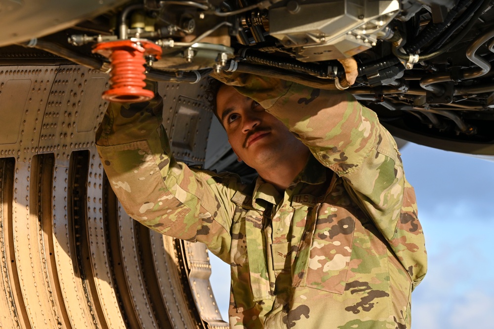 Airman 1st Class Nicolas Jackson recognized for hard work and excellence while on Bomber Task Force 25-1 deployment