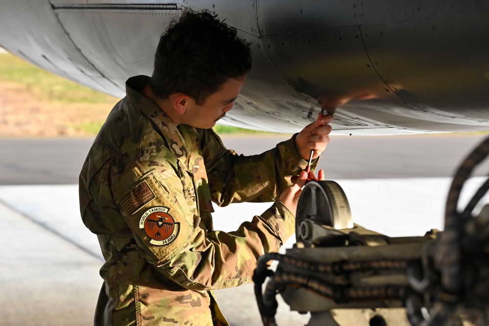 Airman 1st Class Nicolas Jackson recognized for hard work and excellence while on Bomber Task Force 25-1 deployment