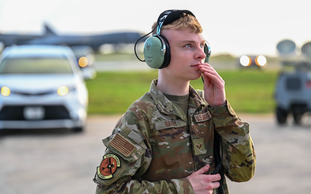 Senior Airman Tylar Barry recognized as a top performer during Bomber Task Force 25-1