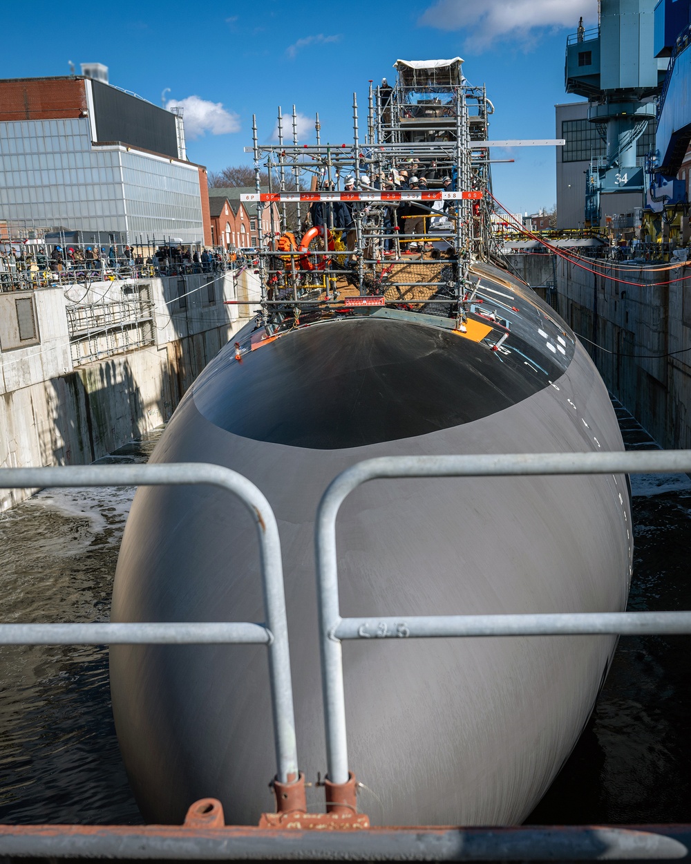 USS Cheyenne Dry Dock Flooding