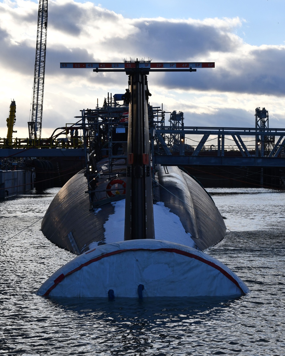 USS Cheyenne Dry Dock Flooding